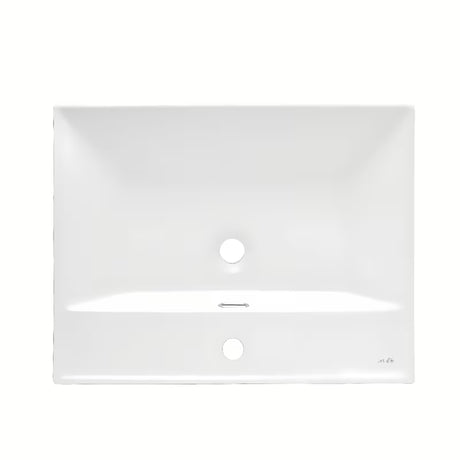 Baldinis keraminis praustuvas SAT B-Way 60,5x46,5 cm, matinės baltos spalvos, su anga pro maišytuvui centre
