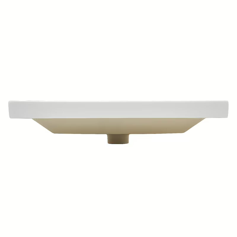 Baldinis keraminis praustuvas SAT B-Way 60,5x46,5 cm, matinės baltos spalvos, su anga pro maišytuvui centre