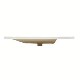 Baldinis keraminis praustuvas SAT B-Way 81x46 cm, baltos matinės spalvos, su daiktų pasidėjimo zona dešinėje.