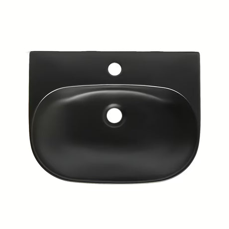 SAT Brevis pakabinami keraminis praustuvas 50 x 38,5 cm, juodos matinės spalvos
