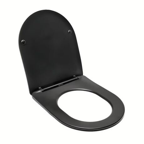 Juodas KLOZETO dangtis SAT Brevis su softclose ir lengvai nuimamu pro valymui