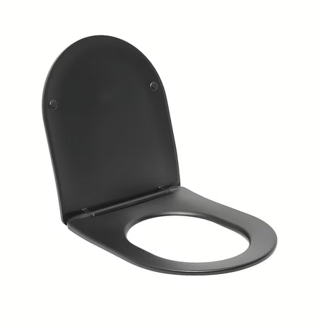 Juodas KLOZETO dangtis SAT Brevis su softclose ir EasyLock pro lengvam nuėmimui