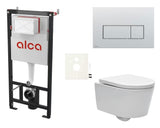 Pakabinami WC komplektas SAT Brevis su potinkiniu moduliu, nuleidimo mygtuku ir sėdyne softclose