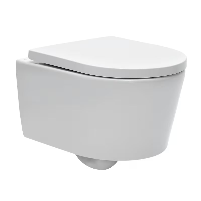Pakabinami WC komplektas SAT Brevis su potinkiniu bakeliu, nuleidimo mygtuku ir sėdyne softclose