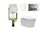 Pakabinami WC komplektas SAT Brevis su potinkiniu moduliu Geberit ir nuleidimo mygtuku