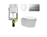Pakabinami WC komplektas SAT Brevis su potinkiniu moduliu Geberit Kombifix ir nuleidimo mygtuku
