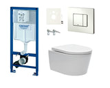 Pakabinami WC komplektas SAT Brevis su potinkiniu moduliu Grohe Rapid SL ir valdymo mygtuku