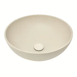 Smėlio spalvos betoninis pastatomas ant stalviršio praustuvas SAT Cemento 42x42 cm plonomis sienelėmis