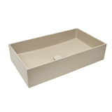 Smėlio spalvos betoninis pastatomas ant stalviršio praustuvas SAT Cemento 64x37 cm plonomis sienelėmis