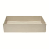 Smėlio spalvos betoninis pastatomas ant stalviršio praustuvas SAT Cemento 64x37 cm plonomis sienelėmis