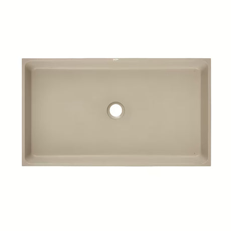 Smėlio spalvos betoninis pastatomas ant stalviršio praustuvas SAT Cemento 64x37 cm plonomis sienelėmis