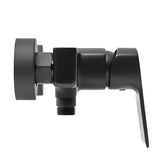 Svirtinis sieninė dušo maišytuvas SAT Cube Way matinės juodos spalvos be dušo komplekto.