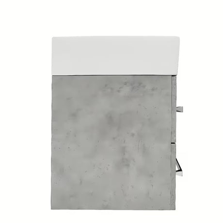 Pakabinama vonios spintelė su keraminiu praustuvu SAT Cube Way 60x46 cm, betono dekoro