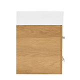 Pakabinama vonios spintelė SAT Cube Way su keraminiu praustuvu, ąžuolo hickory dekoro, 60x46x53 cm