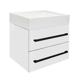 Pakabinama vonios spintelė su keraminiu praustuvu SAT Cube Way, blizgi balta, 60x53x46 cm