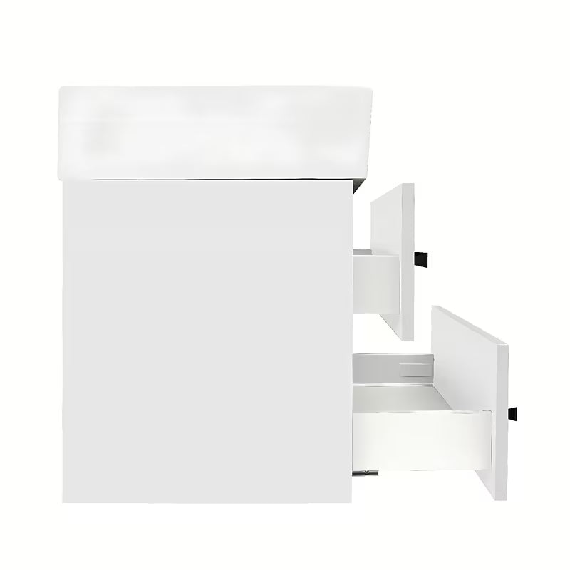 Pakabinama vonios spintelė su keraminiu praustuvu SAT Cube Way, blizgi balta, 60x53x46 cm