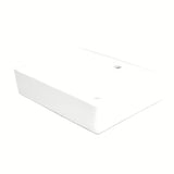 Baltas keraminis pakabinamas praustuvas SAT Cube Way 60x46 cm su daiktų pasidėjimo vieta kairėje