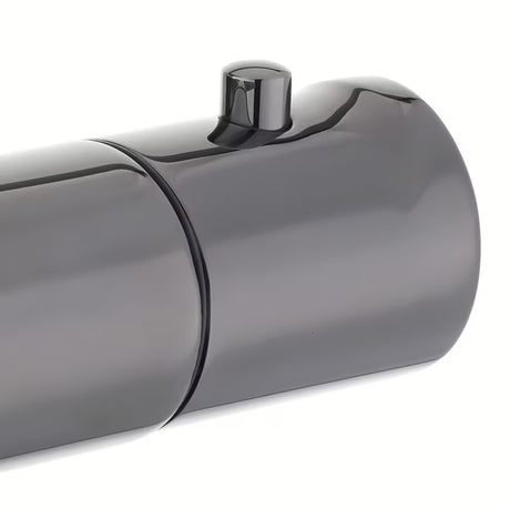Termostatinė sieninė vonios maišytuvas SAT Dark matinės PVD gun metal be dušo komplekto apdailos.