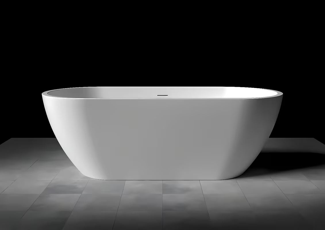 Laisvai pastatomas akrilinė vonia SAT Dua 170x75 cm, tinkama prie sienos ir statyti laisvai erdvėje
