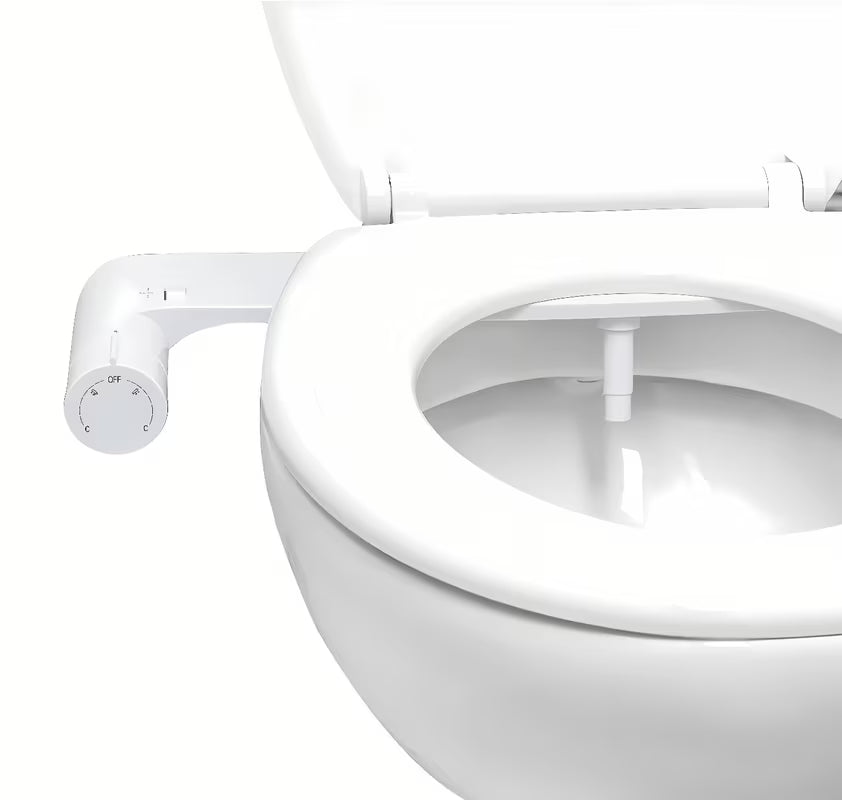 Balta bidė sėdynė SAT Easybidet pro montuoti po KLOZETO dangtis, be prijungimo prie elektros.