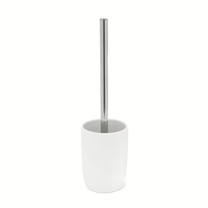 Balta keraminė pastatoma WC šepetys SAT Evolution pro moderniam vonios kambariui.