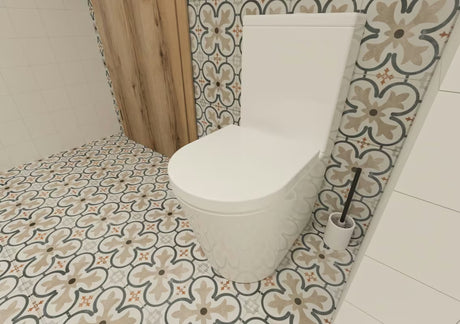 Balta keraminė WC šepetys SAT Feel, pastatoma