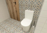 Balta keraminė WC šepetys SAT Feel, pastatoma