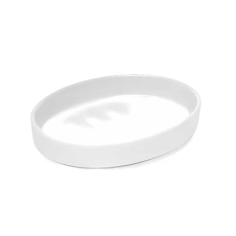 Balta keraminė muilinė SAT Feel, paprasto modernaus dizaino, vonios kambariui