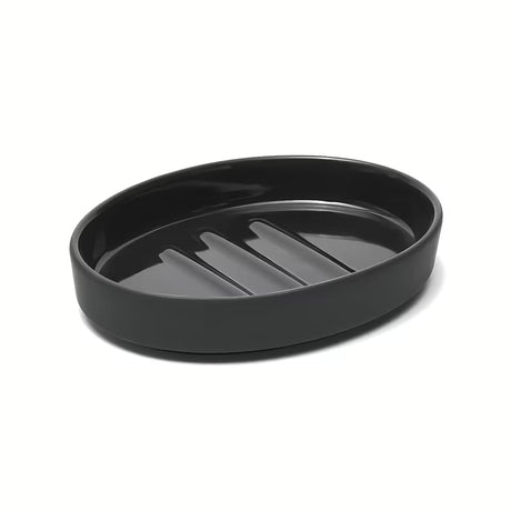 Keraminė muilinė SAT Feel matinės juodos spalvos, minimalistinio dizaino