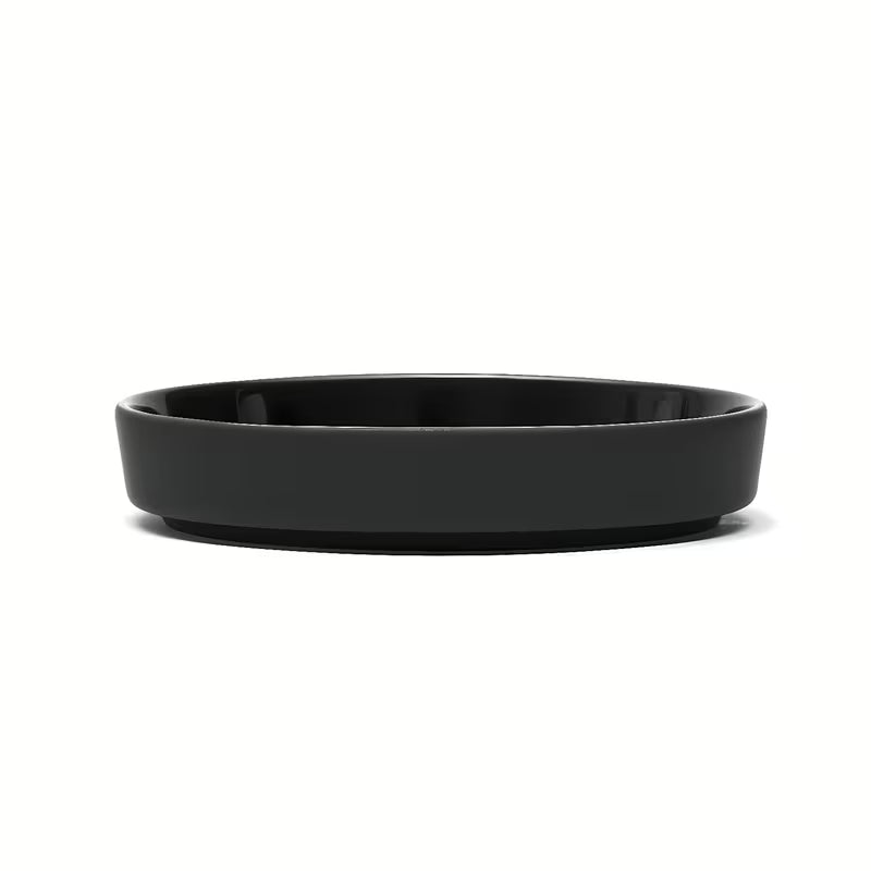 Keraminė muilinė SAT Feel matinės juodos spalvos, minimalistinio dizaino