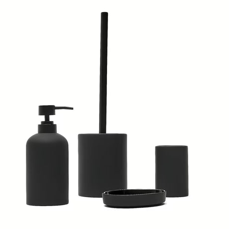 Keraminė muilinė SAT Feel matinės juodos spalvos, minimalistinio dizaino