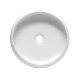 Baltas apvalus keraminis pastatomas ant stalviršio praustuvas SAT Feel, 36 cm skersmens