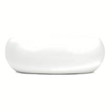 Baltas apvalus keraminis pastatomas ant stalviršio praustuvas SAT Feel, 36 cm skersmens