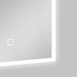 Baltas stačiakampis veidrodis SAT Feel 60x80 cm su LED apšvietimu ir jutikliniu valdymu
