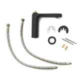 Stovintis praustuvo maišytuvas SAT Fusion matinės juodos ir bronzos derinio, be praustuvo dugno vožtuvas.