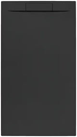 Stačiakampis dušo padėklas SAT Fusion 100x80 cm iš lieto marmuro, spalva – grafito