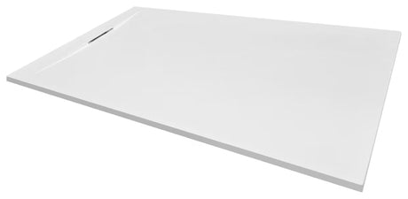 Stačiakampis dušo padėklas SAT Fusion iš lieto marmuro 120x80 cm, spalva – blanco