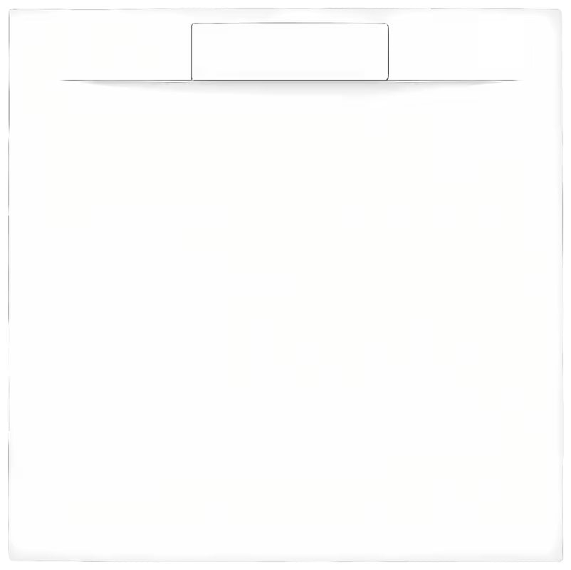 Kvadratinis dušo padėklas SAT Fusion 90x90 cm iš lieto marmuro, spalva – blanco