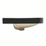 Baldinis keraminis praustuvas SAT Fusion 60,5x46,3 cm, matinės juodos spalvos, su persipylimo anga