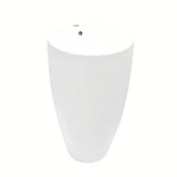 Laisvai pastatomas keraminis praustuvas SAT Fusion baltos spalvos, 50 cm skersmens