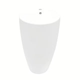 Laisvai pastatomas keraminis praustuvas SAT Fusion baltos spalvos, 50 cm skersmens