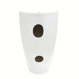 Laisvai pastatomas keraminis praustuvas SAT Fusion baltos spalvos, 50 cm skersmens