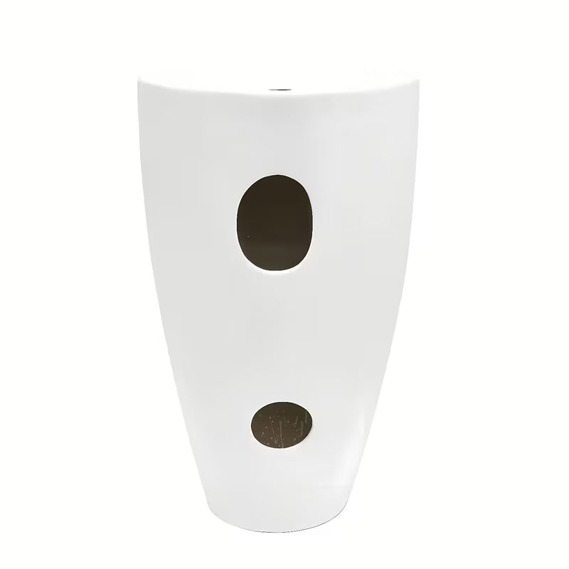 Laisvai pastatomas keraminis praustuvas SAT Fusion baltos spalvos, 50 cm skersmens