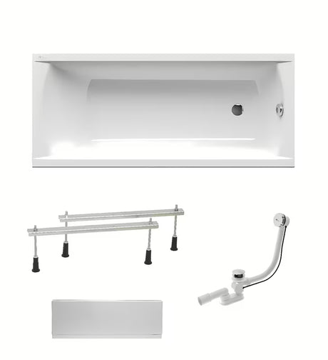 Stačiakampė akrilinė vonia SAT Fusion 170x70 cm pro kairės ir dešinės orientacijos su priekiniu skydeliu
