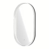Ovalus LED veidrodis SAT Fusion 54x94 cm su apšviestu skaidriu rėmu ir jutikliniu valdymu