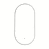 Ovalus LED veidrodis SAT Fusion 54x94 cm su apšviestu skaidriu rėmu ir jutikliniu valdymu