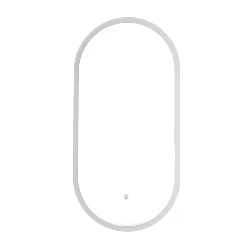 Ovalus LED veidrodis SAT Fusion 54x94 cm su apšviestu skaidriu rėmu ir jutikliniu valdymu