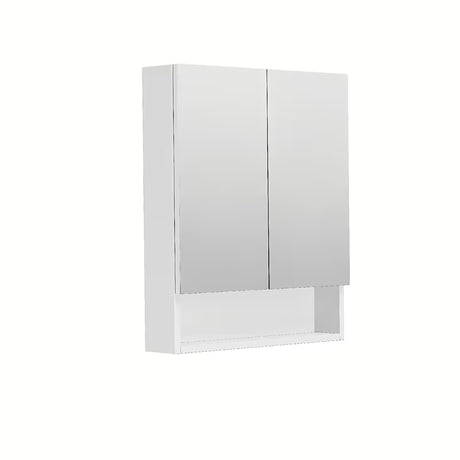 Pakabinama veidrodinė spintelė SAT Cube Way 60x72x14 cm baltos blizgios spalvos su veidrodinėmis durelėmis