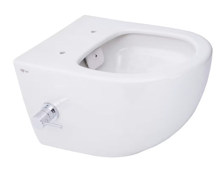 Pakabinamas KLOZETAS SAT Infinitio su integruota bidė, berėme Rim-Ex ir softclose sėdyne, baltos spalvos