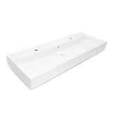 Baltas keraminis praustuvas SAT Infinitio 121,4x46,9 cm su persipylimo anga